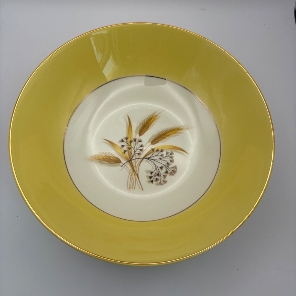 Vintage Century Service Autumn Gold Wheat Serving Bowl Dish Vegetables 8.75"